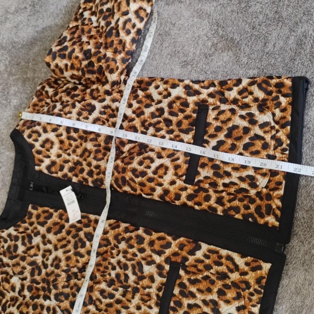 Talbots NWT Leopard Quilted Jacket - image 7